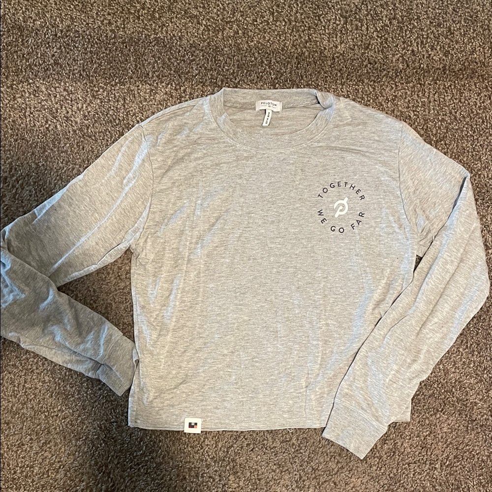 Peloton Light Gray Long Sleeve Shirt